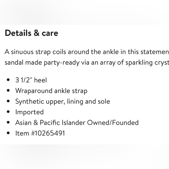 Rhinestone Ankle wrap heels - Picture 6 of 6